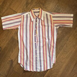Durable press Striped Multicolor Men's Shirt vintage